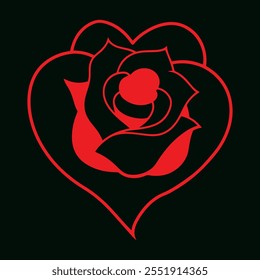 Heartwarming rose art symbolizing love