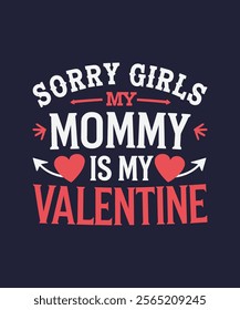 Heartwarming Valentine's Day 'Mom' Design – Perfect for T-shirt, Sticker, Cap, Cards, Gifts, and Decorations