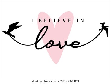 vector de pájaro del lema del corazón