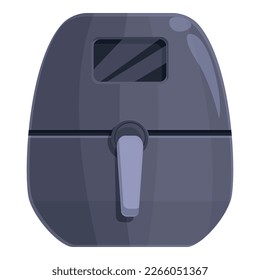 Heat air fryer icon cartoon vector. Cook food. Fat potato