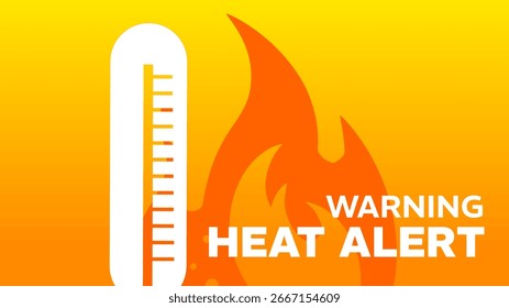 Alerta de calor, Anuncio, fondo - Ilustración vectorial