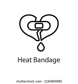Heat Bandage vector Outline Icon Design illustration on White background. EPS 10 File 