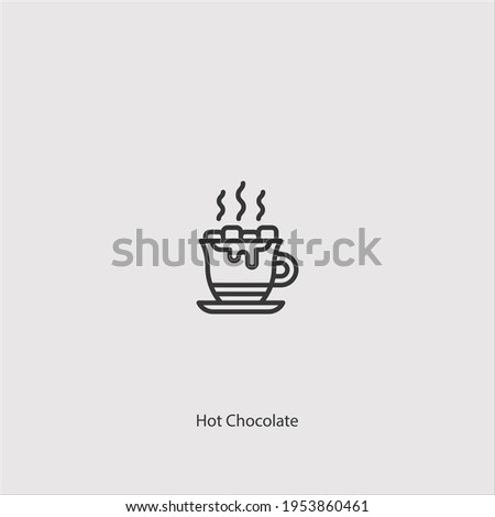 heat chocolate icon vector isolated on white background