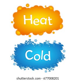 Heat and cold abstract vector illustration for air conditioning