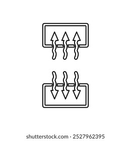heat and cold icon on a white background, vector illustration