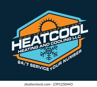 Heat cool logo design concept for your clothing apparel