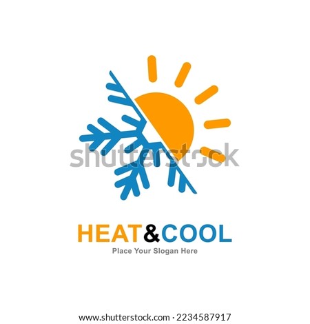 Heat and cool logo vector design. Suitable for technology and air circulation