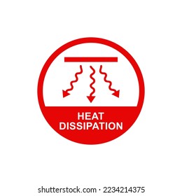 Heat dissipation logo badge design. Suitable for business, technology and industry