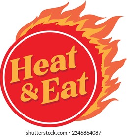 Heat and Eat Symbol for food product packaging