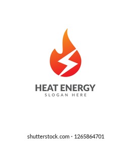 Heat energy logo template