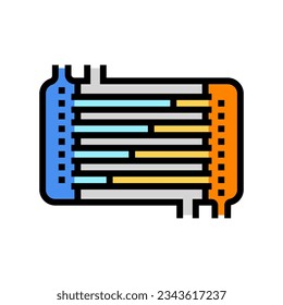 heat exchange apparatus engineer color icon vector. heat exchange apparatus engineer sign. isolated symbol illustration