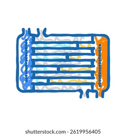 heat exchange apparatus engineer doodle icon sketch vector. heat exchange apparatus engineer sign. isolated symbol illustration