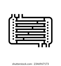 heat exchange apparatus engineer line icon vector. heat exchange apparatus engineer sign. isolated contour symbol black illustration