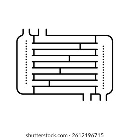 heat exchange apparatus engineer line icon vector. heat exchange apparatus engineer sign. isolated contour symbol black illustration