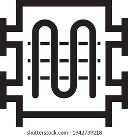 Heat exchanger icon. Power plant equipment