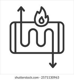Heat Exchanger Icon Vector Illustration Outline