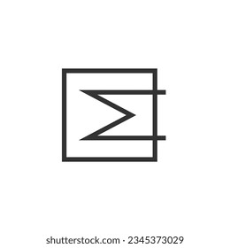 Heat exchanger without cross-flow icon isolated on white background. Graphical symbol modern, simple, vector, icon for website design, mobile app, ui. Vector Illustration