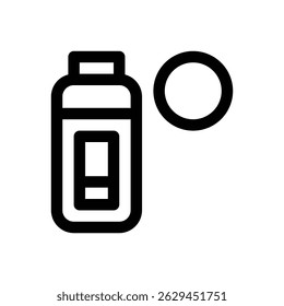 Agotamiento por calor. Icono de Vector de trazo editable.