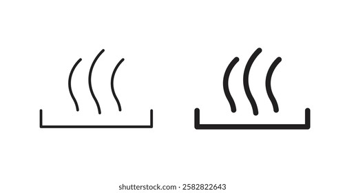 Heat filled and outlined icons vectors on white background