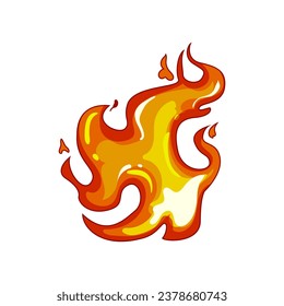 heat flame cartoon. hot burn, bonfire danger, campfire glow heat flame sign. isolated symbol vector illustration