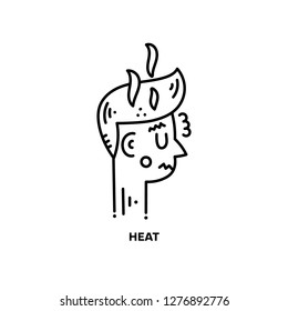 Heat flat icon. Vector illustration