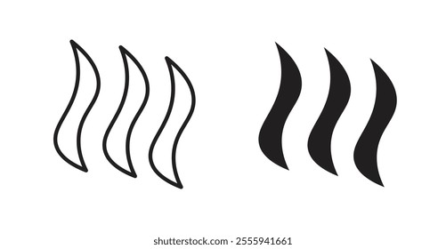 Heat flat simple vector symbols illustration.