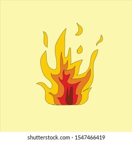 heat form flames it blown back and forth