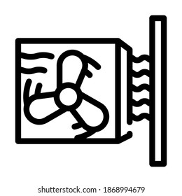 heat gun, fan heater line icon vector. heat gun, fan heater sign. isolated contour symbol black illustration heat gun, fan heater line icon vector. heat gun, fan heater sign. isolated contour symbol black illustration