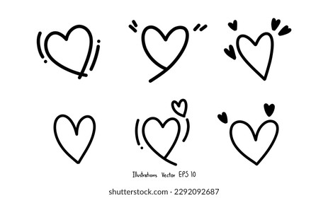 Heat hand drawn elements , flat Modern design isolated on white background ,Vector illustration EPS 10