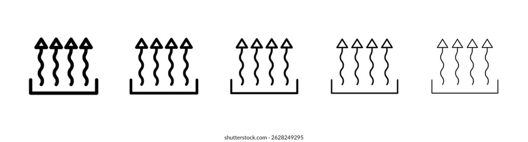 Heat icon in black. Vector illustration for graphic design
