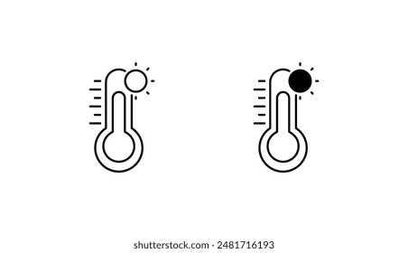 Diseño de icono de calor con fondo blanco ilustración de stock
