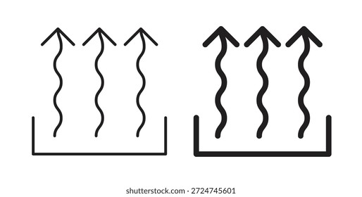 Heat icon. filled flat sign for mobile concept and web design