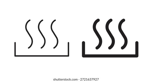 Heat icon in filled, thin line, stroke style for website and apps
