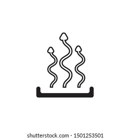 Heat icon flat design arrow up concept. Vector illustration