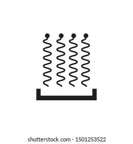 Heat icon flat design arrow up concept. Vector illustration