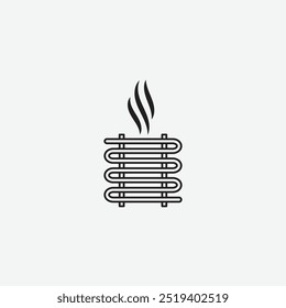 Heat icon isolated on white background
