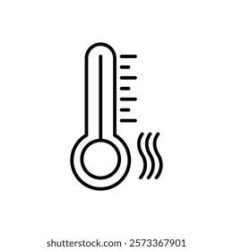 Heat icon Outline thin set