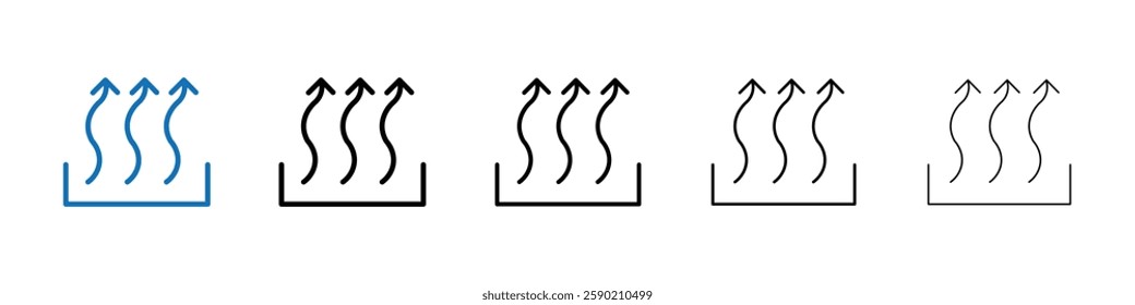 Heat icon Outline vector logo for web ui
