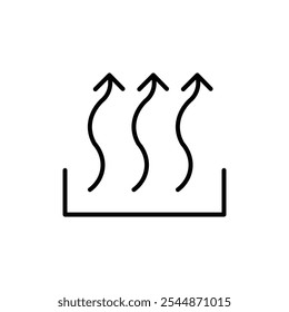 Heat icon Outline vector for web ui