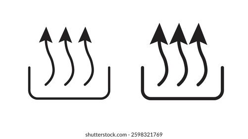 Heat icon outlined icon vector collection.