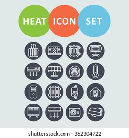 Heat icon set