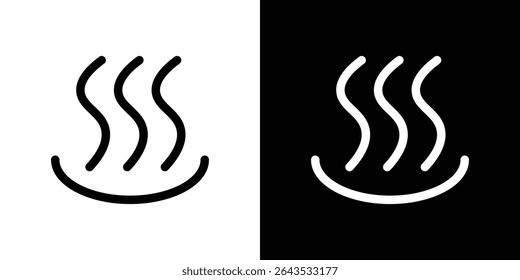 Heat icon set. solid illustration, pictogram isolated on white background