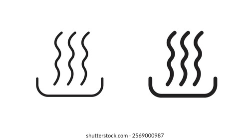 Heat icon set vector graphics designs