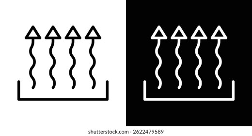 Heat icon shape graphic simple plain clipart symbol. thin line outline art