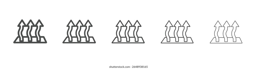 Icono de calor simple signo de Vector aislado