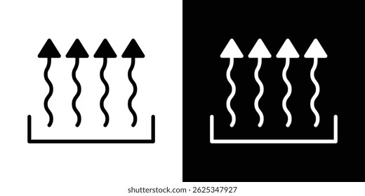 Heat icon simple line vector. Symbol, logo.