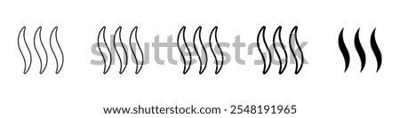heat icon Simple thin line logo set