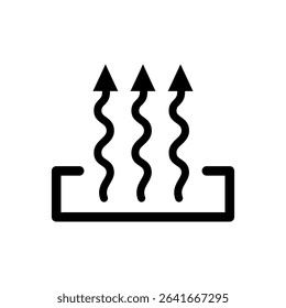 Heat icon. Heat steam vector icon. Fire smoke icon. Vector illustration design.