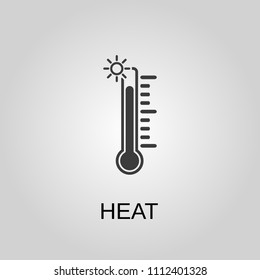 Heat icon. Heat symbol. Flat design. Stock - Vector illustration