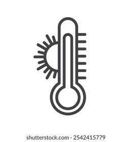 Heat icon Symbol mark in filled style